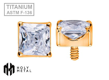 Накрутка Pink Gold Square 1.2 мм